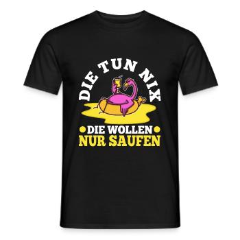 Die tun nix die wollen nur saufen - Männer T-Shirt - Schwarz - Vorne - AI Model Male 178 light (178cm)