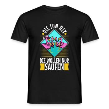 Die tun nix die wollen nur saufen - Männer T-Shirt - Schwarz - Vorne - AI Model Male 178 light (178cm)