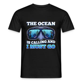 L’océan m’appelle et je dois y aller - T-shirt homme - noir - Devant - AI Model Male 178 light (178cm)