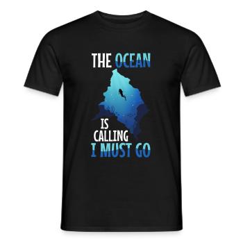 L’océan m’appelle et je dois y aller - T-shirt homme - noir - Devant - AI Model Male 178 light (178cm)
