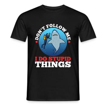 Ne me suivez pas, je fais des choses stupides, Skuba Diving - T-shirt homme - noir - Devant - AI Model Male 178 light (178cm)