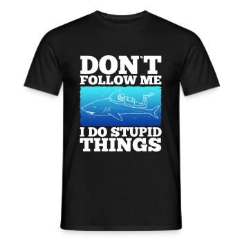 Ne me suivez pas, je fais des choses stupides, Skuba Diving - T-shirt homme - noir - Devant - AI Model Male 178 light (178cm)