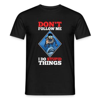 Ne me suivez pas, je fais des choses stupides, Skuba Diving - T-shirt homme - noir - Devant - AI Model Male 178 light (178cm)
