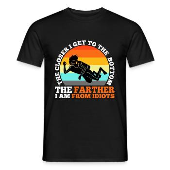 The closer i get to the bottom the farther i am fr - Men's T-Shirt - black - Front - AI Model Male 178 light (178cm)