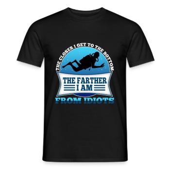 The closer i get to the bottom the farther i am fr - Männer T-Shirt - Schwarz - Vorne - AI Model Male 178 light (178cm)