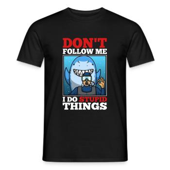Ne me suivez pas, je fais des choses stupides, Skuba Diving - T-shirt homme - noir - Devant - AI Model Male 178 light (178cm)