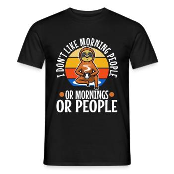 Ich hasse Morgenmenschen - Männer T-Shirt - Schwarz - Vorne - AI Model Male 178 light (178cm)