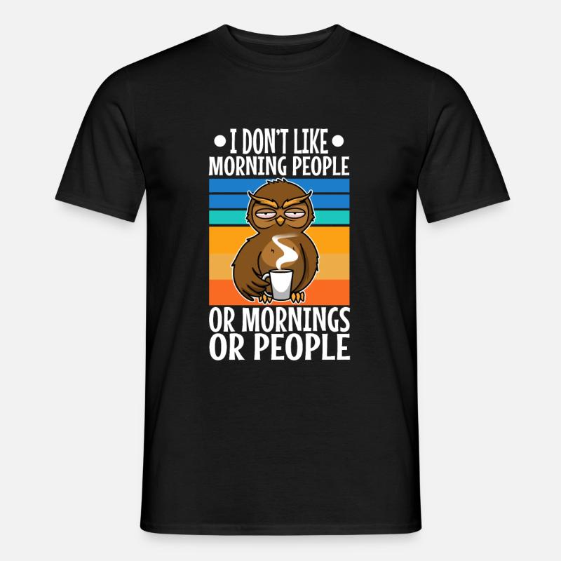 Ich hasse Morgenmenschen - Männer T-Shirt - Schwarz