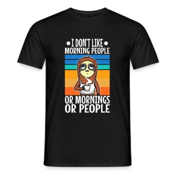 Ich hasse Morgenmenschen - Männer T-Shirt - Schwarz - Vorne - AI Model Male 178 light (178cm)