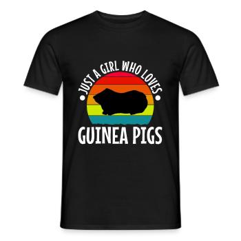 Just A Girl Who Love Guinea Pigs - Männer T-Shirt - Schwarz - Vorne - AI Model Male 178 light (178cm)