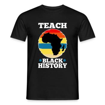 Teach Black History - Men's T-Shirt - black - Front - AI Model Male 178 light (178cm)
