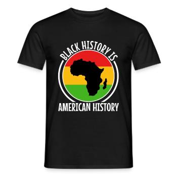 Black history is american history - Men's T-Shirt - black - Front - AI Model Male 178 light (178cm)