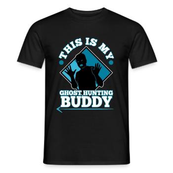 C’est mon copain de chasse aux fantômes - T-shirt homme - noir - Devant - AI Model Male 178 light (178cm)
