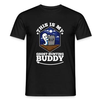 C’est mon copain de chasse aux fantômes - T-shirt homme - noir - Devant - AI Model Male 178 light (178cm)