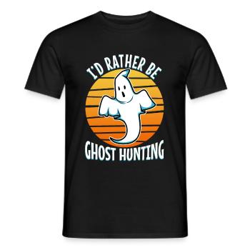 I'd Rather Be Ghost Hunting - Männer T-Shirt - Schwarz - Vorne - AI Model Male 178 light (178cm)