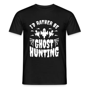 I'd Rather Be Ghost Hunting - Männer T-Shirt - Schwarz - Vorne - AI Model Male 178 light (178cm)