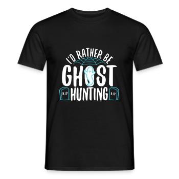 I'd Rather Be Ghost Hunting - Männer T-Shirt - Schwarz - Vorne - AI Model Male 178 light (178cm)