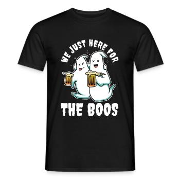 I'm Just Here For The Boos - Men's T-Shirt - black - Front - AI Model Male 178 light (178cm)