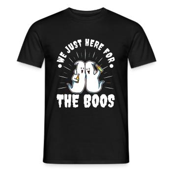I'm Just Here For The Boos - Men's T-Shirt - black - Front - AI Model Male 178 light (178cm)