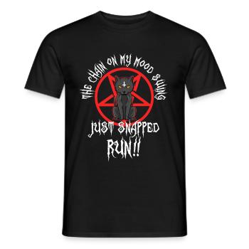 The chain on my mood swing just snapped run - Männer T-Shirt - Schwarz - Vorne - AI Model Male 178 light (178cm)