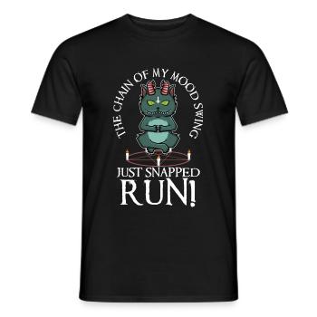 The chain on my mood swing just snapped run - Männer T-Shirt - Schwarz - Vorne - AI Model Male 178 light (178cm)