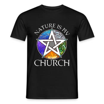 La nature est mon église - T-shirt homme - noir - Devant - AI Model Male 178 light (178cm)