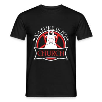 La nature est mon église - T-shirt homme - noir - Devant - AI Model Male 178 light (178cm)
