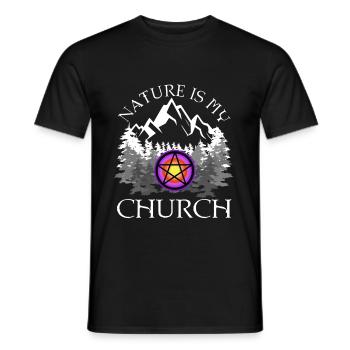 La nature est mon église - T-shirt homme - noir - Devant - AI Model Male 178 light (178cm)