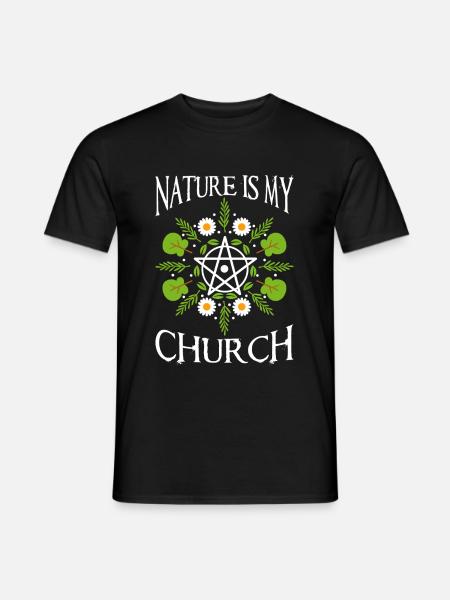 Nature Is My Church - Männer T-Shirt - Schwarz