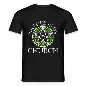 La nature est mon église - T-shirt homme - noir - Devant - AI Model Male 178 light (178cm)