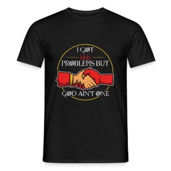 I Got 666 Problems But God Ain't One - Men's T-Shirt - black - Front - AI Model Male 178 light (178cm)