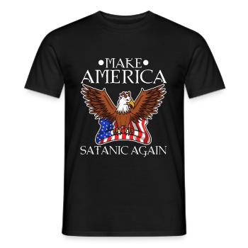 Make America Satanic Again - Männer T-Shirt - Schwarz - Vorne - AI Model Male 178 light (178cm)