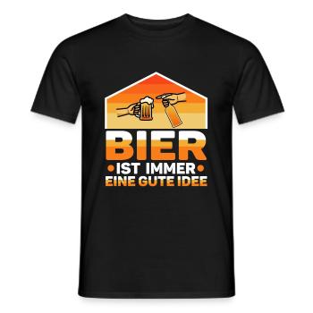 Bier ist immer eine gute idee - Männer T-Shirt - Schwarz - Vorne - AI Model Male 178 light (178cm)