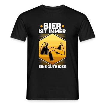 Bier ist immer eine gute idee - Männer T-Shirt - Schwarz - Vorne - AI Model Male 178 light (178cm)