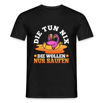 Die tun nix die wollen nur saufen - Männer T-Shirt - Schwarz - Vorne - AI Model Male 178 light (178cm)