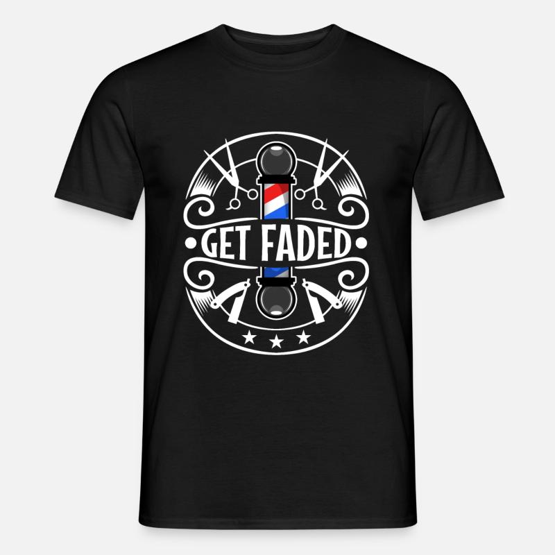 Get Faded Barber - Männer T-Shirt - Schwarz