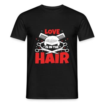 Love Is In The Hair - Männer T-Shirt - Schwarz - Vorne - AI Model Male 178 light (178cm)