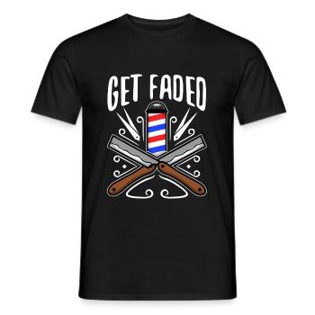 Get Faded Barber - Men's T-Shirt - black - Front - AI Model Male 178 light (178cm)