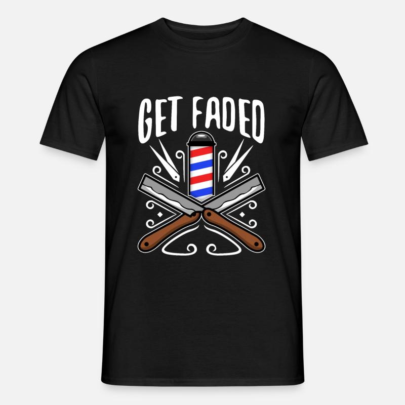 Get Faded Barber - Männer T-Shirt - Schwarz