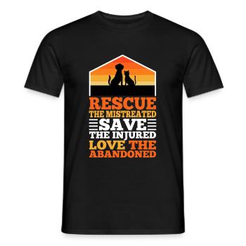 Sauvez les personnes maltraitées - T-shirt homme - noir - Devant - AI Model Male 178 light (178cm)