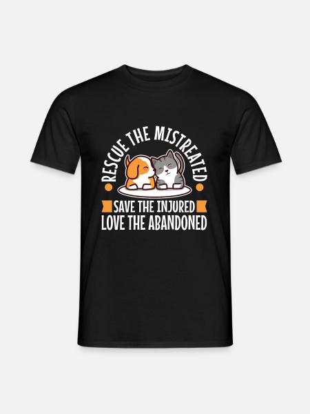 Rescue the mistreated - Men's T-Shirt - black