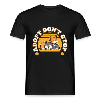 Adoptez ne magasinez pas - T-shirt homme - noir - Devant - AI Model Male 178 light (178cm)