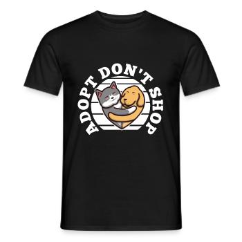 Adopt don't shop - Men's T-Shirt - black - Front - AI Model Male 178 light (178cm)