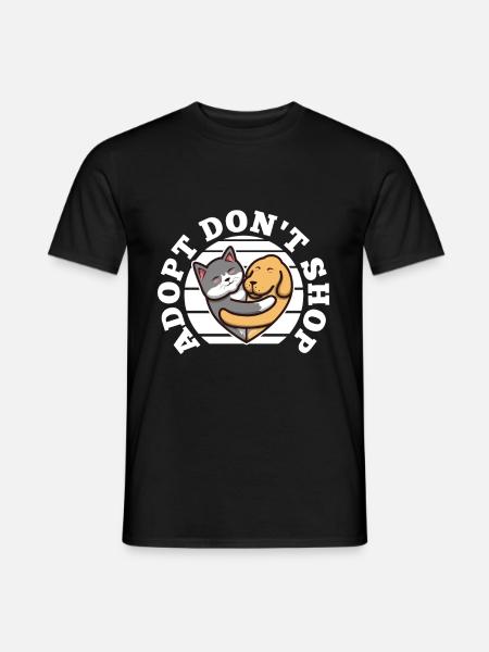 Adopt don't shop - Men's T-Shirt - black