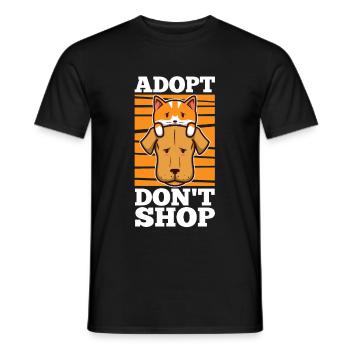 Adopt don't shop - Men's T-Shirt - black - Front - AI Model Male 178 light (178cm)