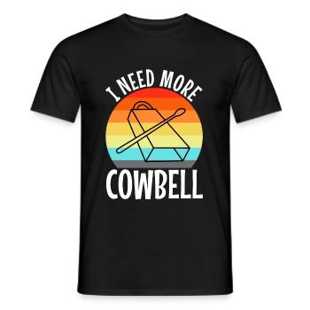 J’ai besoin de plus de Cowbell - T-shirt homme - noir - Devant - AI Model Male 178 light (178cm)
