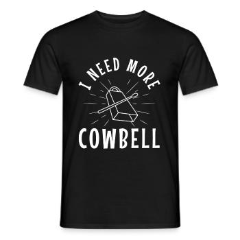 J’ai besoin de plus de Cowbell - T-shirt homme - noir - Devant - AI Model Male 178 light (178cm)