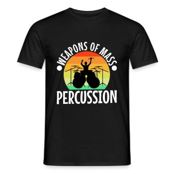 Weapons of mass percussion - Men's T-Shirt - black - Front - AI Model Male 178 light (178cm)