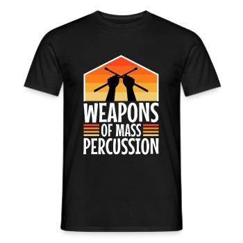 Weapons of mass percussion - Men's T-Shirt - black - Front - AI Model Male 178 light (178cm)