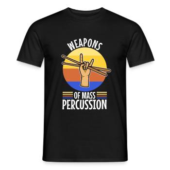 Weapons of mass percussion - Men's T-Shirt - black - Front - AI Model Male 178 light (178cm)